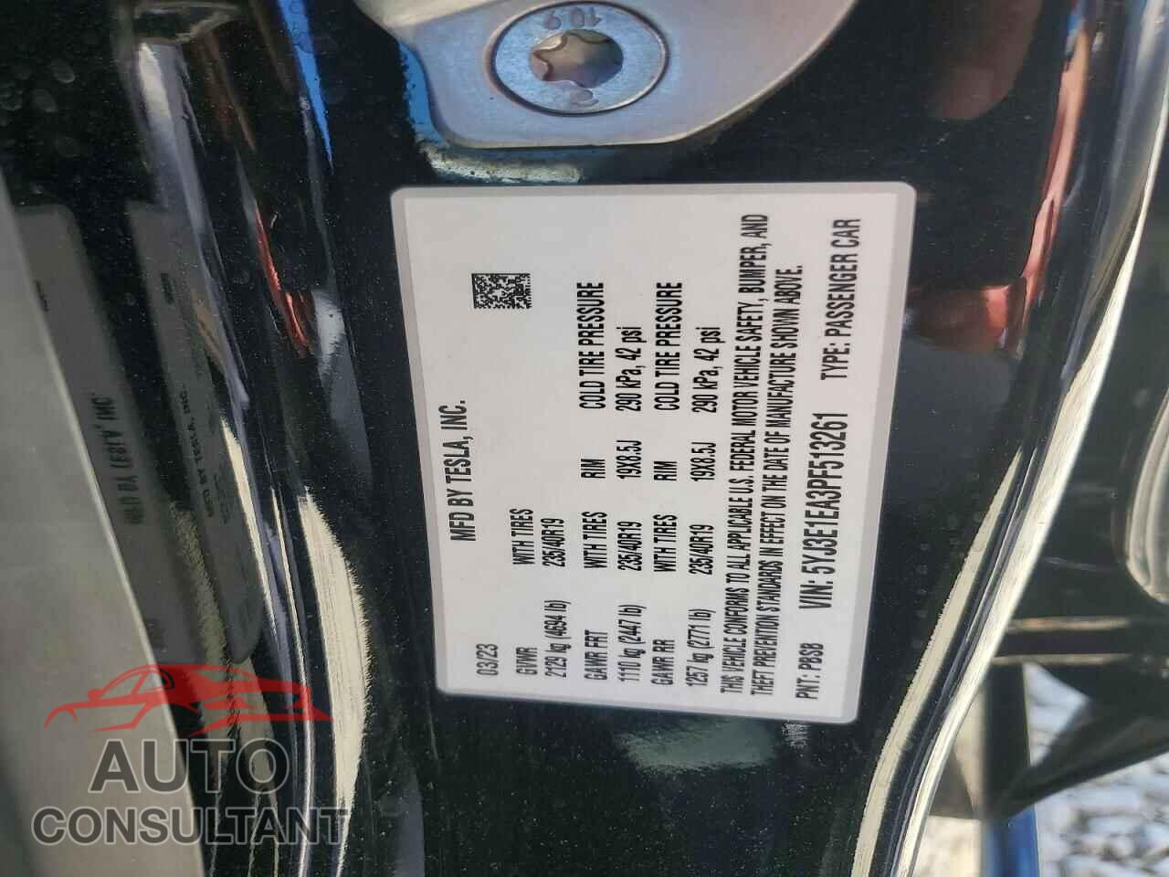 TESLA MODEL 3 2023 - 5YJ3E1EA3PF513261