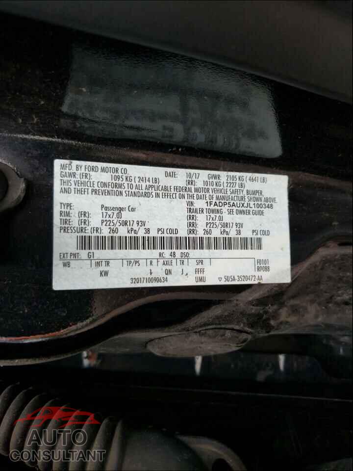 FORD CMAX 2018 - 1FADP5AUXJL100348