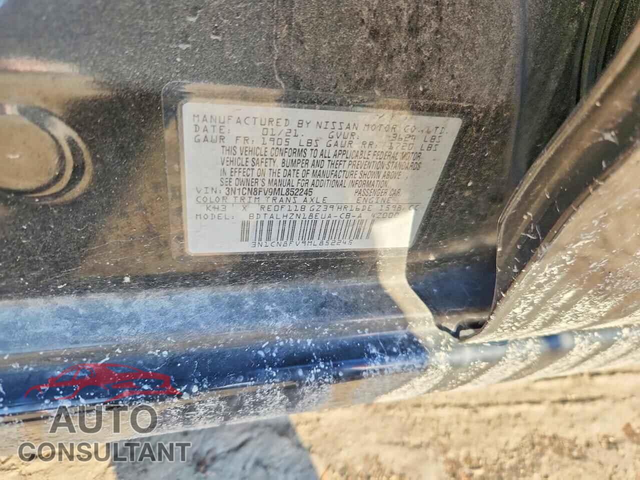 NISSAN VERSA 2021 - 3N1CN8FV9ML852245