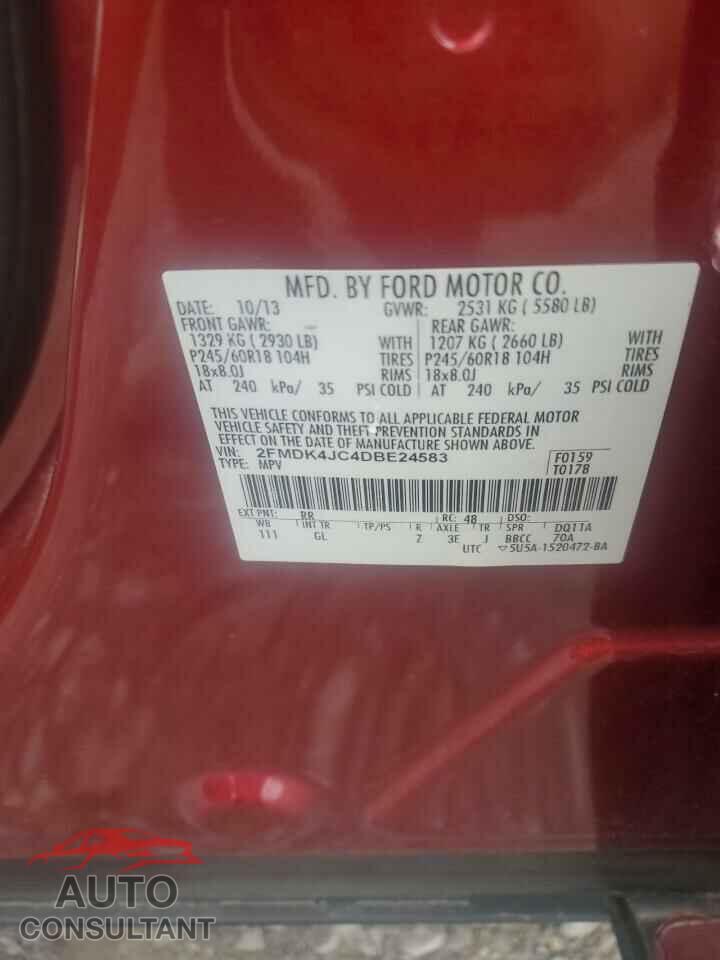 FORD EDGE 2013 - 2FMDK4JC4DBE24583