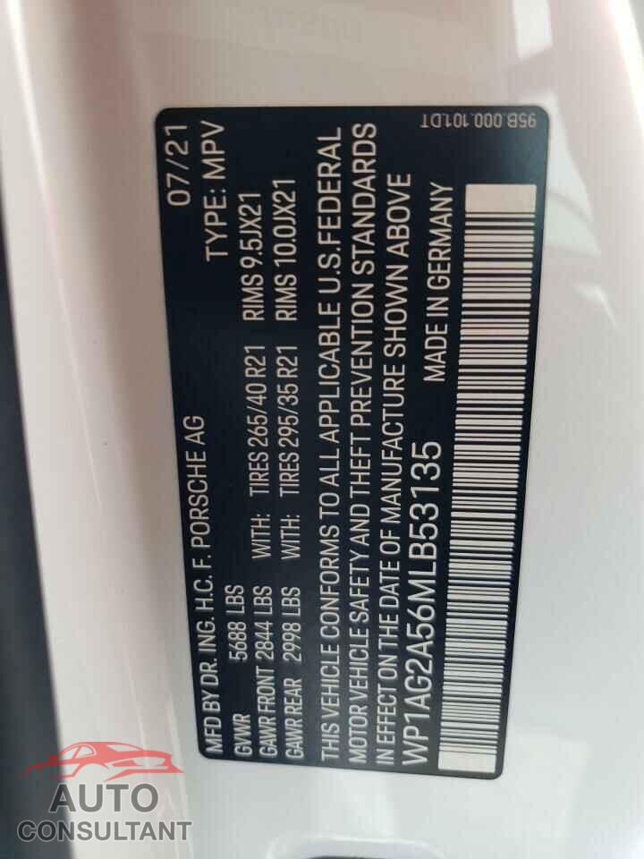 PORSCHE MACAN 2021 - WP1AG2A56MLB53135