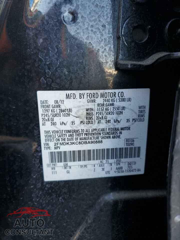 FORD EDGE 2013 - 2FMDK3KC8DBA90888