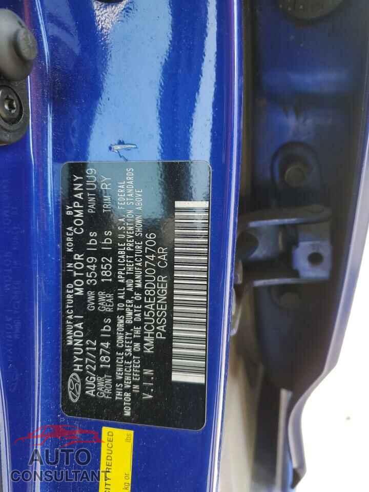 HYUNDAI ACCENT 2013 - KMHCU5AE8DU074706
