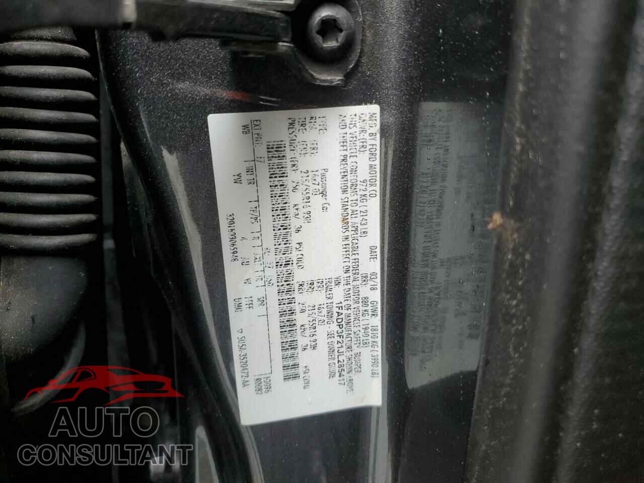 FORD FOCUS 2018 - 1FADP3F21JL285417