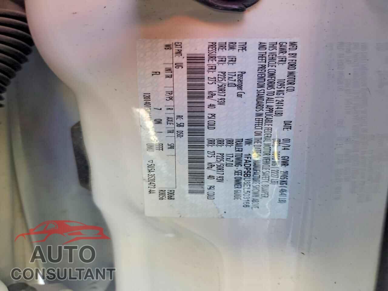 FORD CMAX 2014 - 1FADP5BU8EL503166