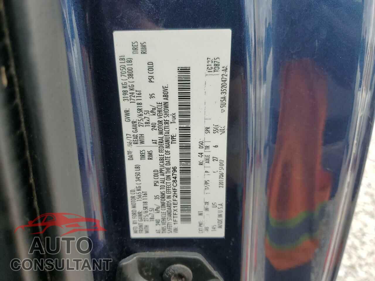 FORD F-150 2017 - 1FTFX1EF2HFC84796