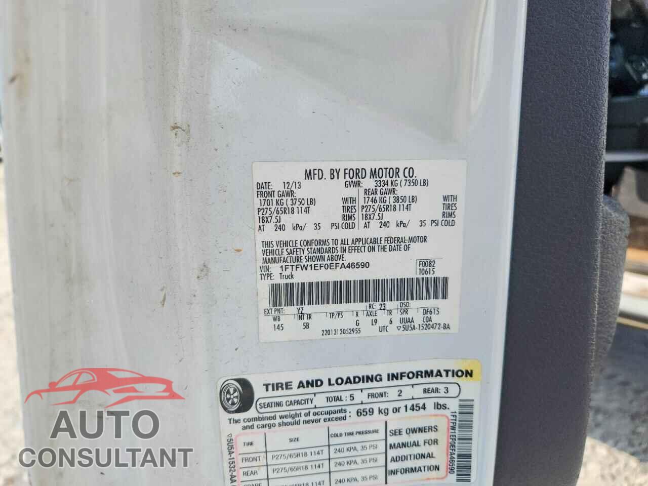 FORD F150 2014 - 1FTFW1EF0EFA46590
