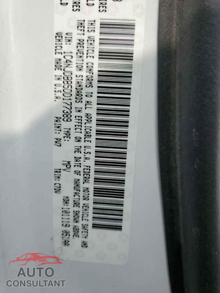 JEEP COMPASS 2013 - 1C4NJDBB5DD177389