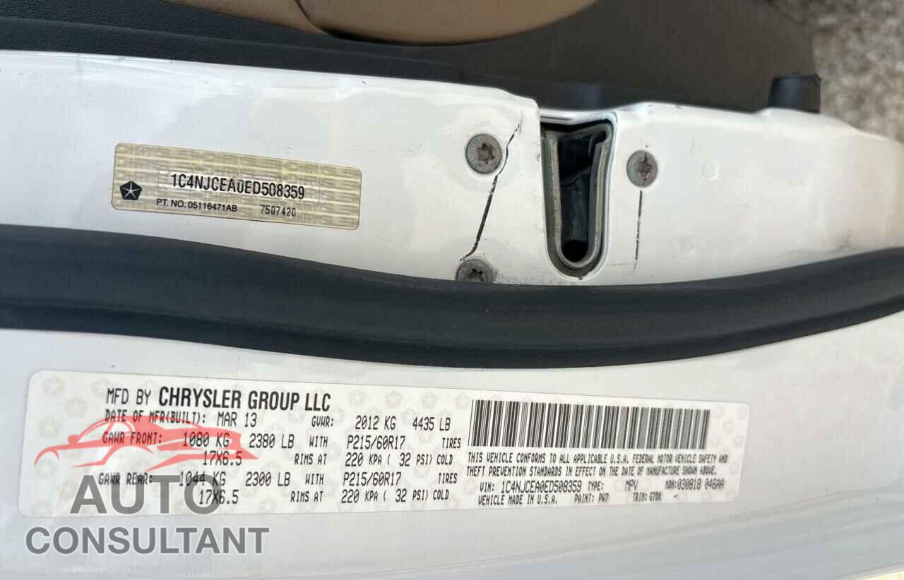 JEEP COMPASS 2014 - 1C4NJCEA0ED508359