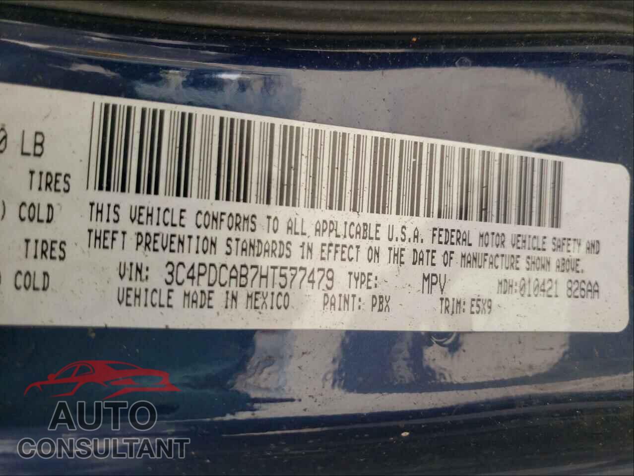 DODGE JOURNEY 2017 - 3C4PDCAB7HT577479