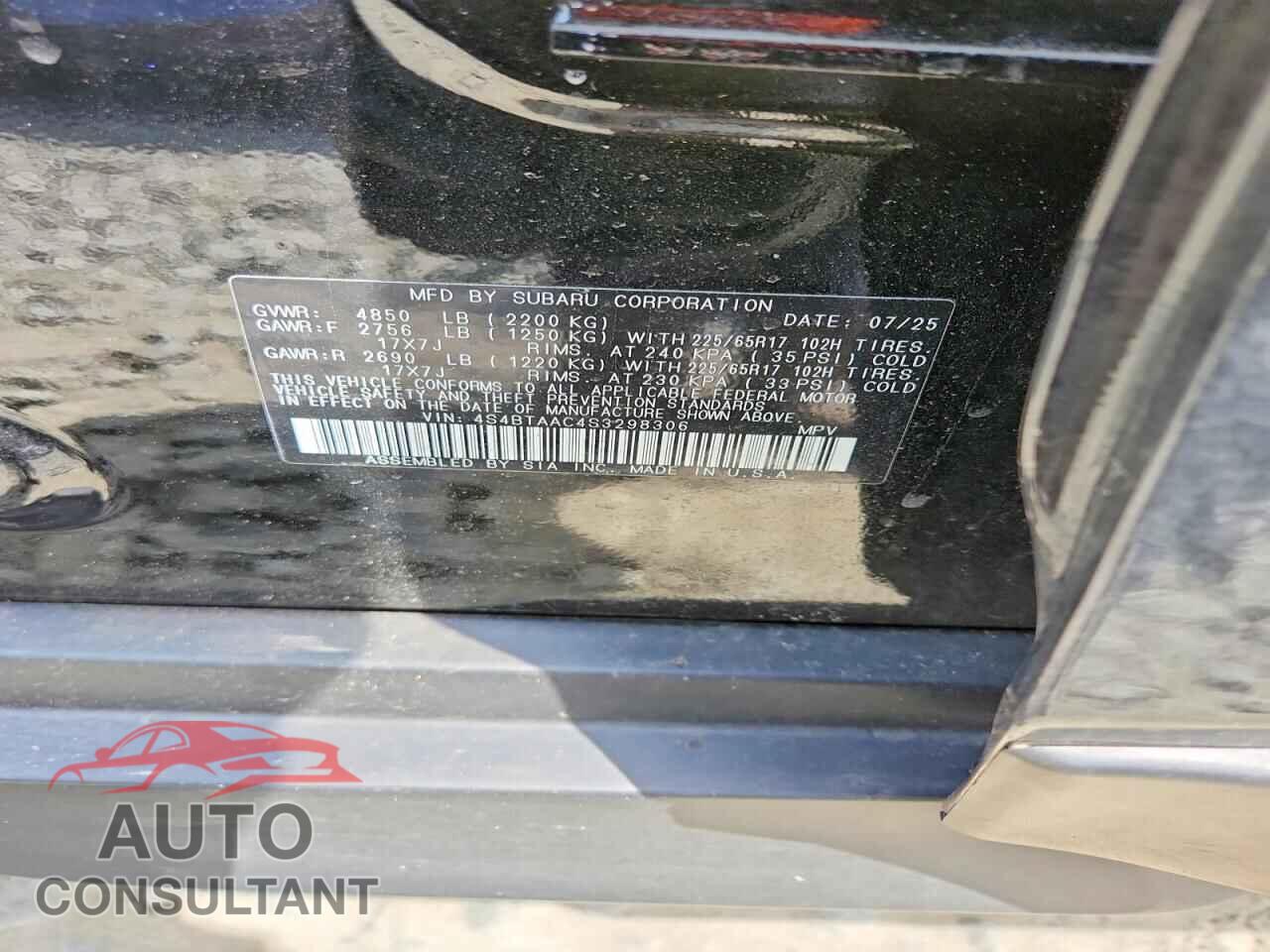 SUBARU LEGACY 2025 - 4S4BTAAC4S3298306