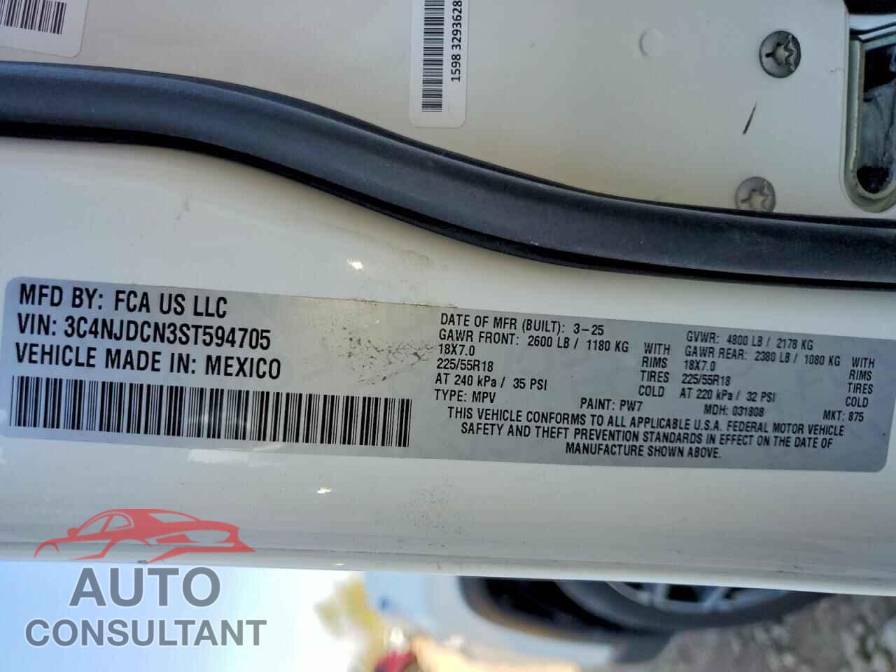 JEEP COMPASS 2025 - 3C4NJDCN3ST594705
