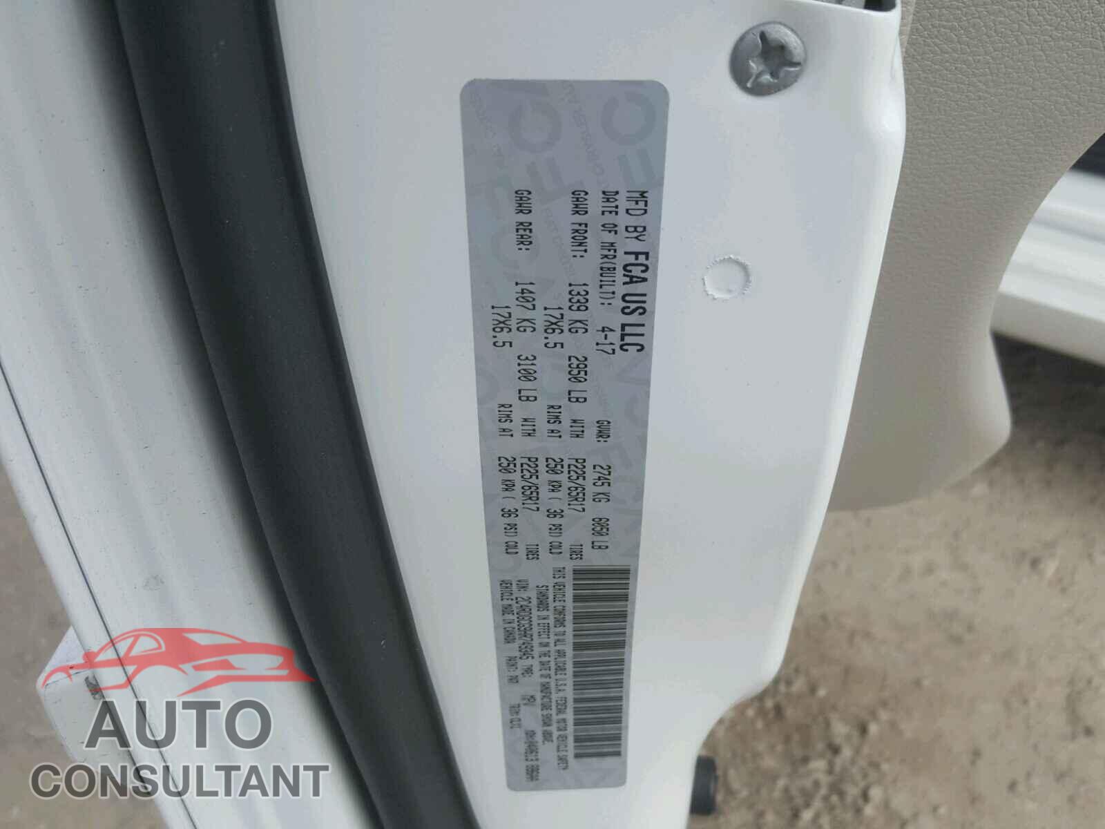 DODGE CARAVAN 2017 - 2C4RDGCG9HR749345