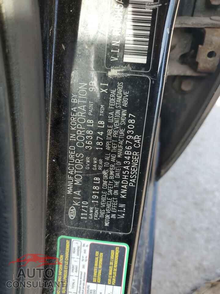 KIA RIO 2011 - KNADH5A34B6793087