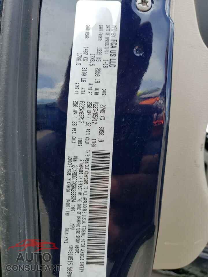 DODGE CARAVAN 2016 - 2C4RDGCGXGR266624