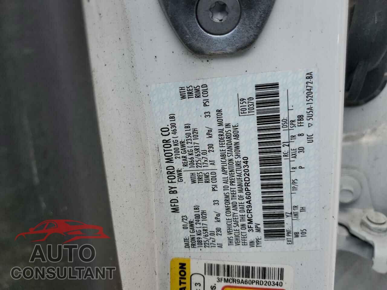 FORD BRONCO 2023 - 3FMCR9A60PRD20340