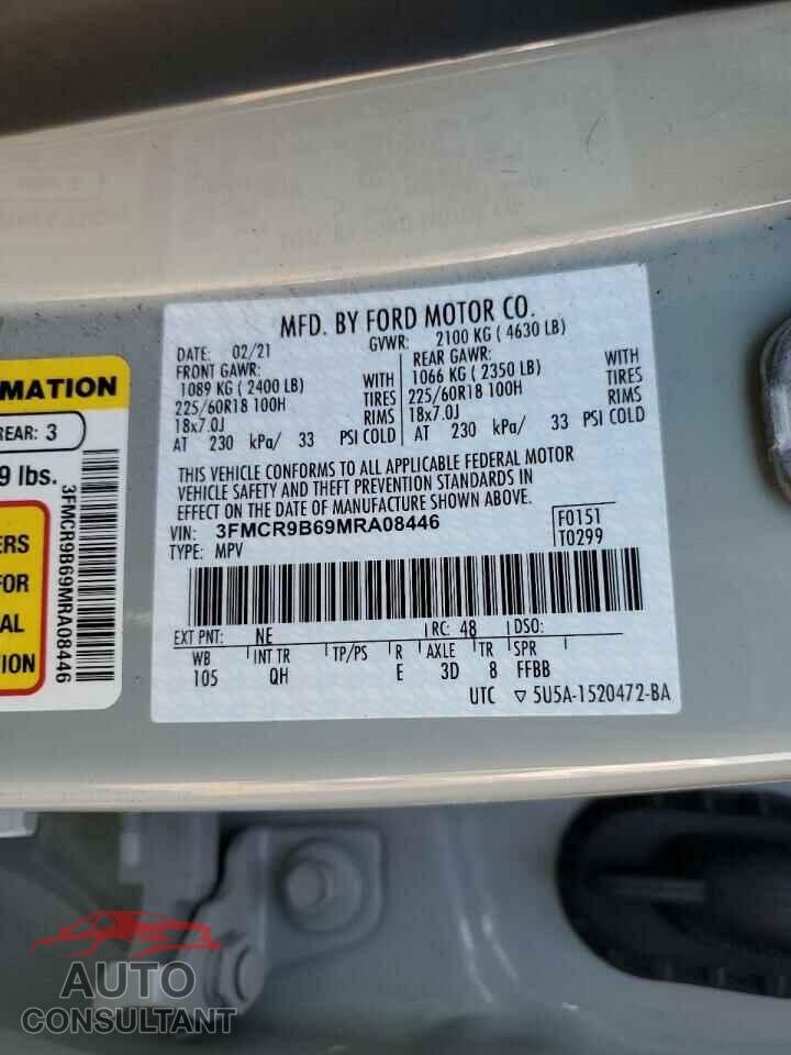 FORD BRONCO 2021 - 3FMCR9B69MRA08446