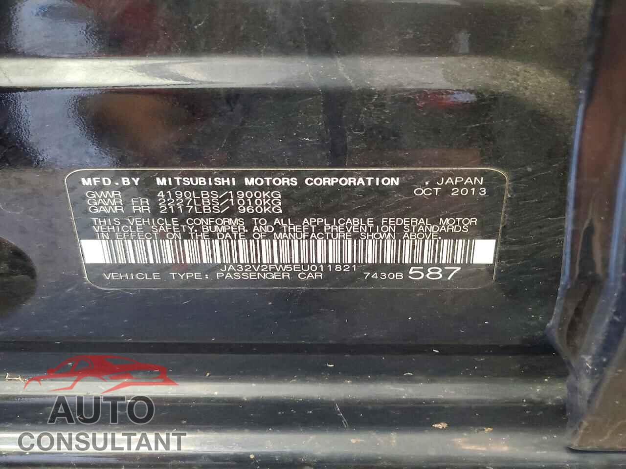MITSUBISHI LANCER 2014 - JA32V2FW5EU011821