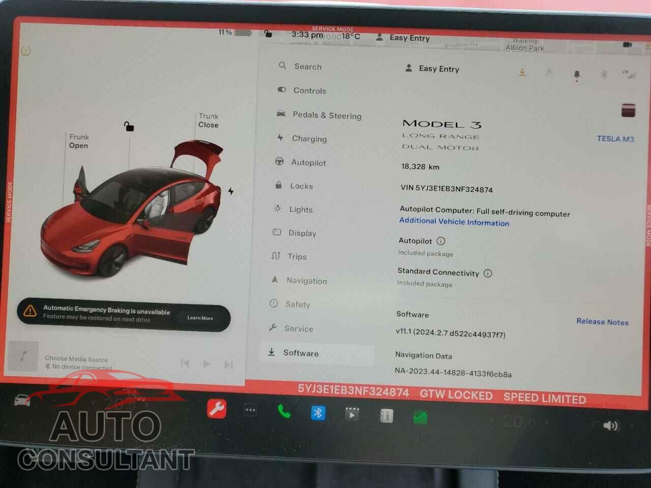 TESLA MODEL 3 2022 - 5YJ3E1EB3NF324874