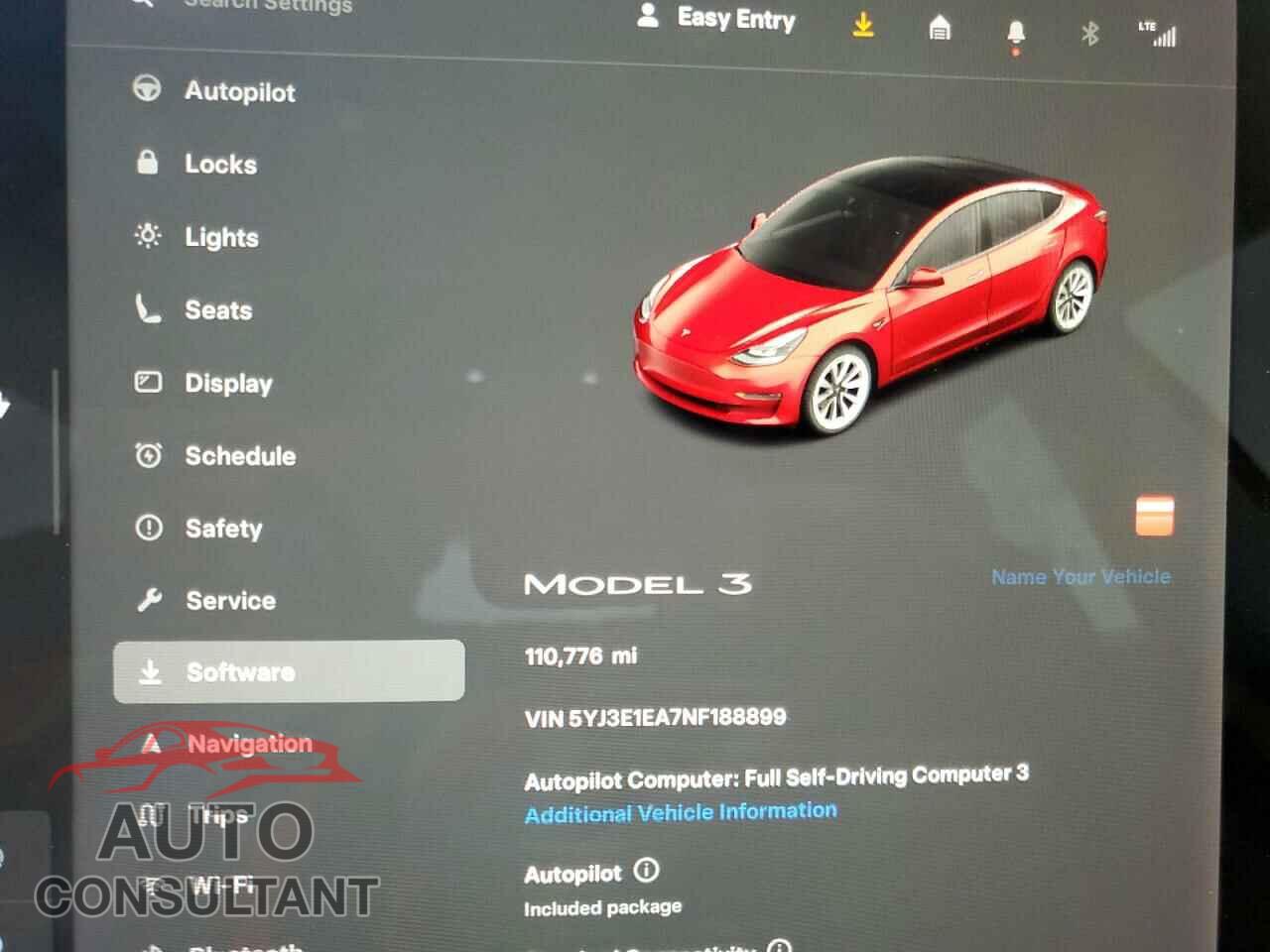 TESLA MODEL 3 2022 - 5YJ3E1EA7NF188899