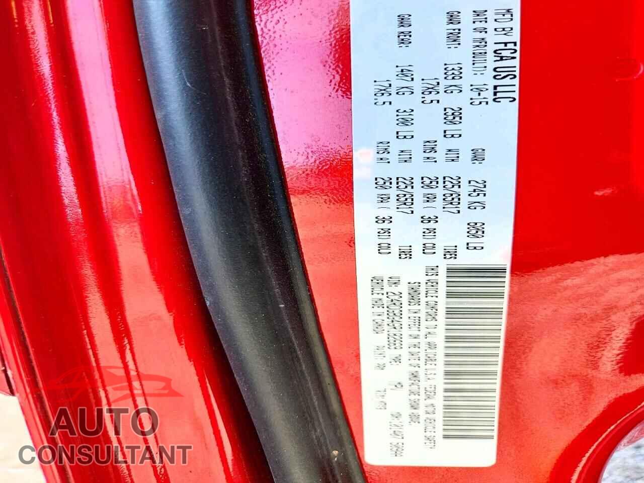 DODGE CARAVAN 2016 - 2C4RDGBG4GR182669
