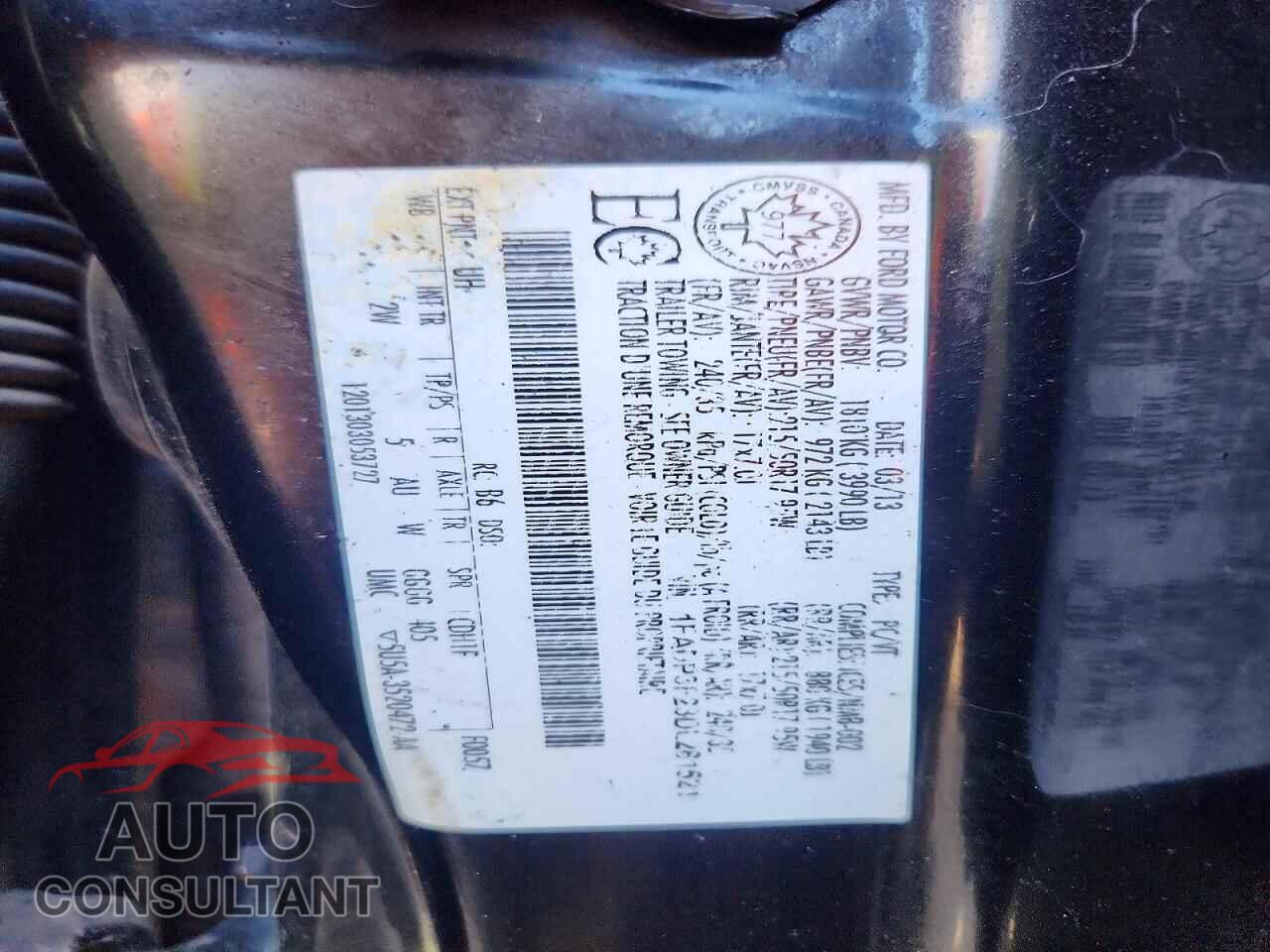 FORD FOCUS 2013 - 1FADP3F23DL281521