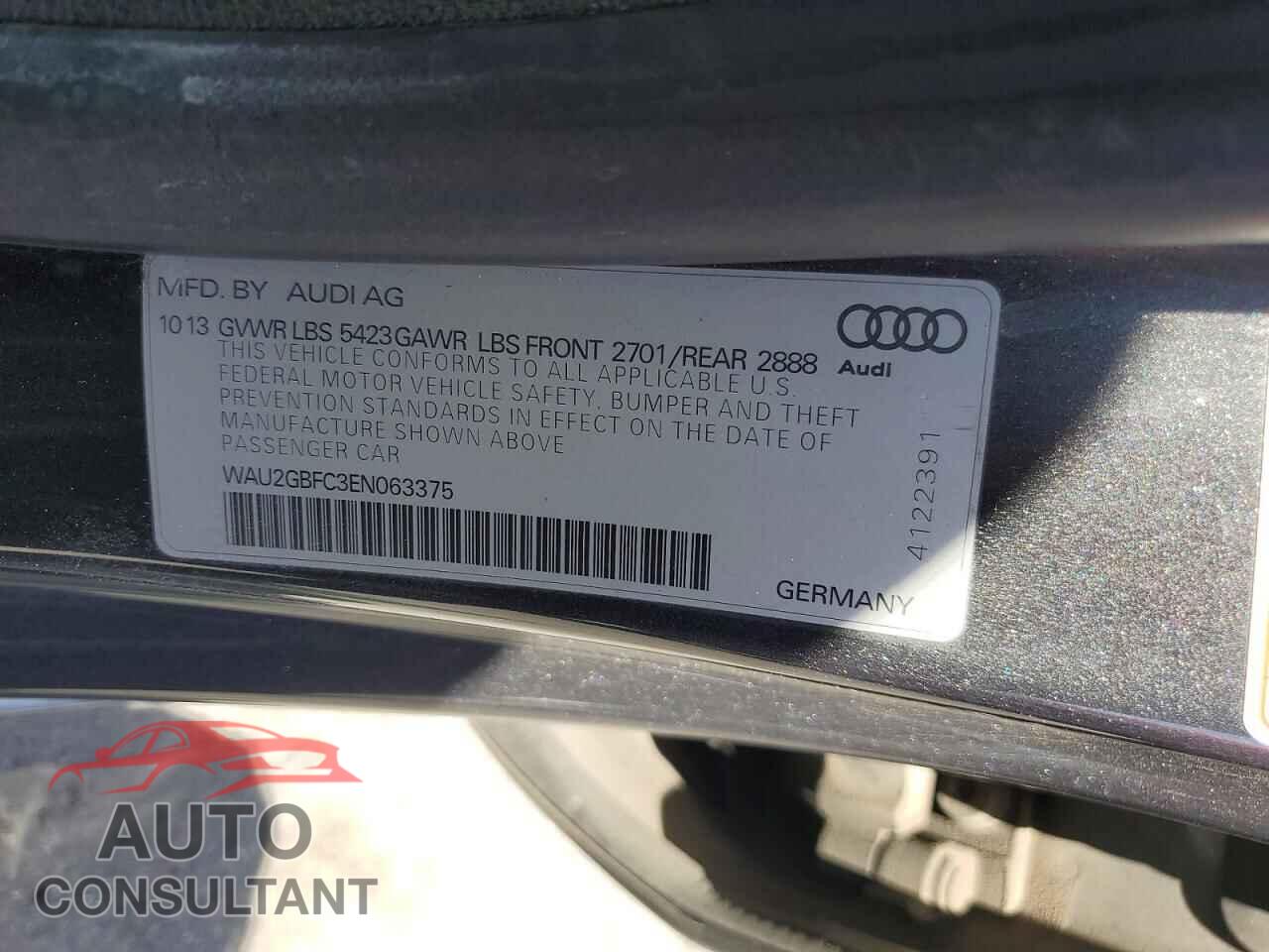 AUDI A7 2014 - WAU2GBFC3EN063375