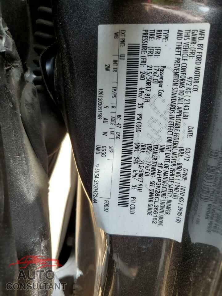 FORD FOCUS 2012 - 1FAHP3N28CL366162