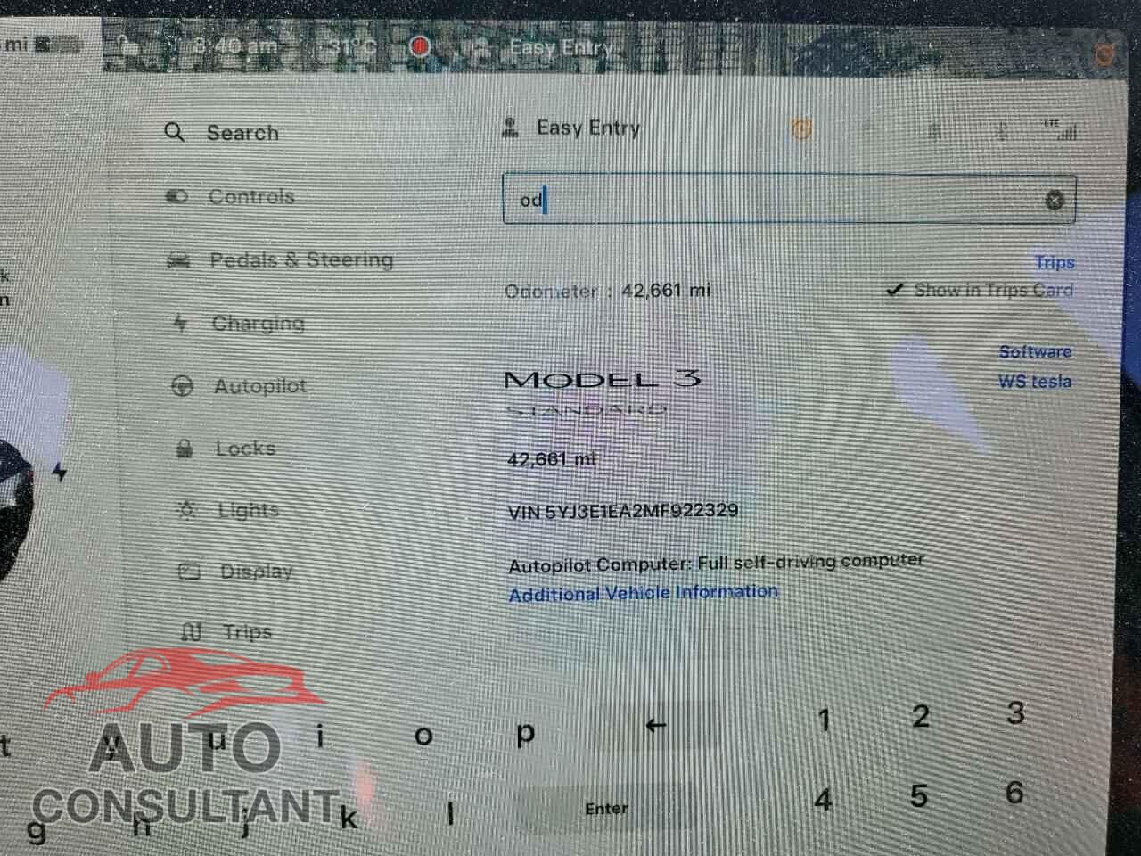 TESLA MODEL 3 2021 - 5YJ3E1EA2MF922329