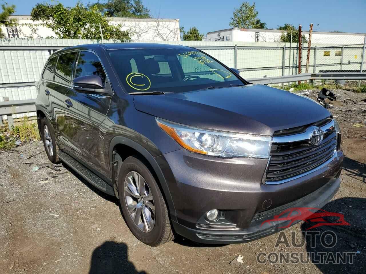TOYOTA HIGHLANDER 2016 - 5TDZKRFH5GS187312