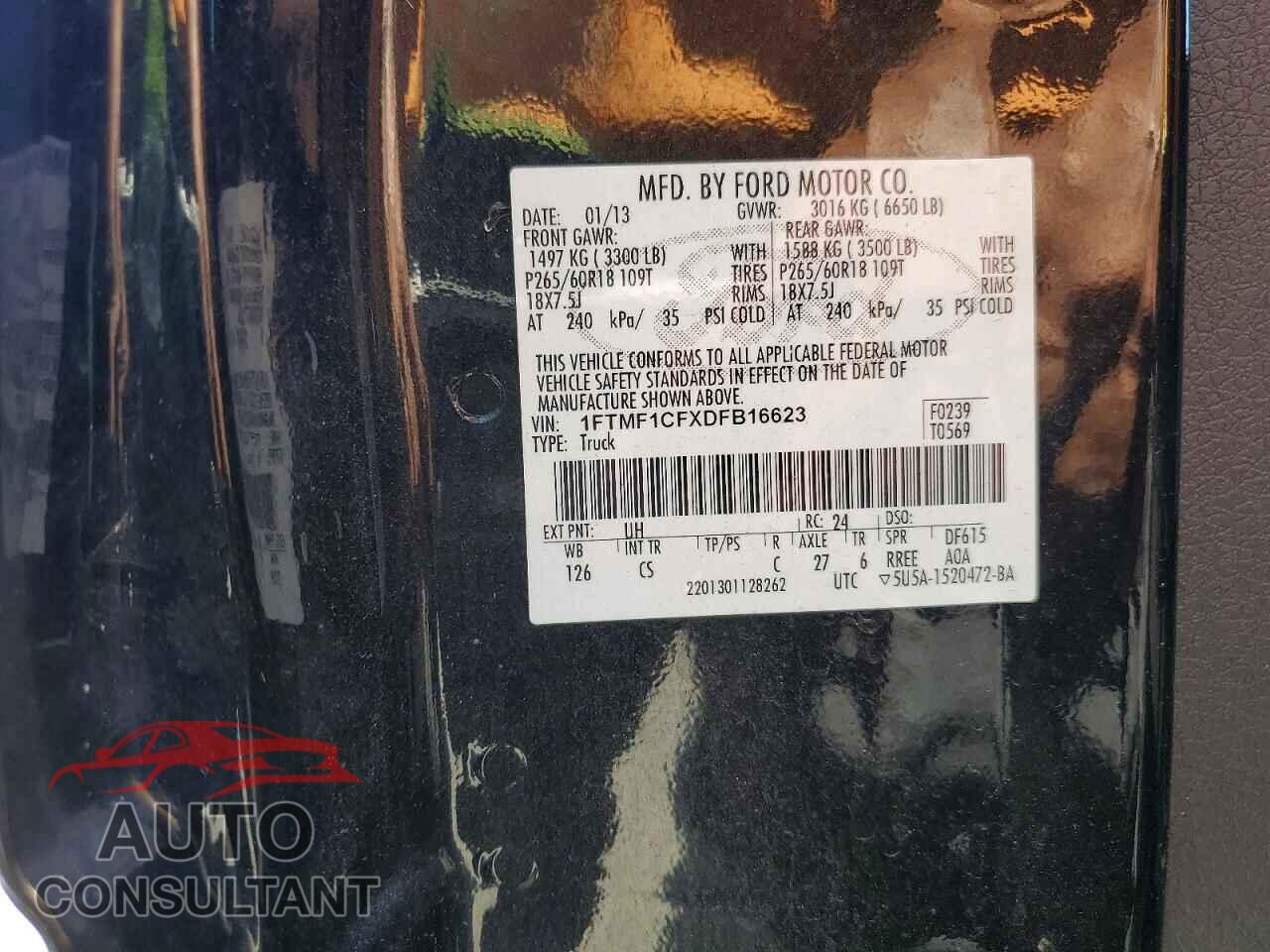 FORD All Models 2013 - 1FTMF1CFXDFB16623