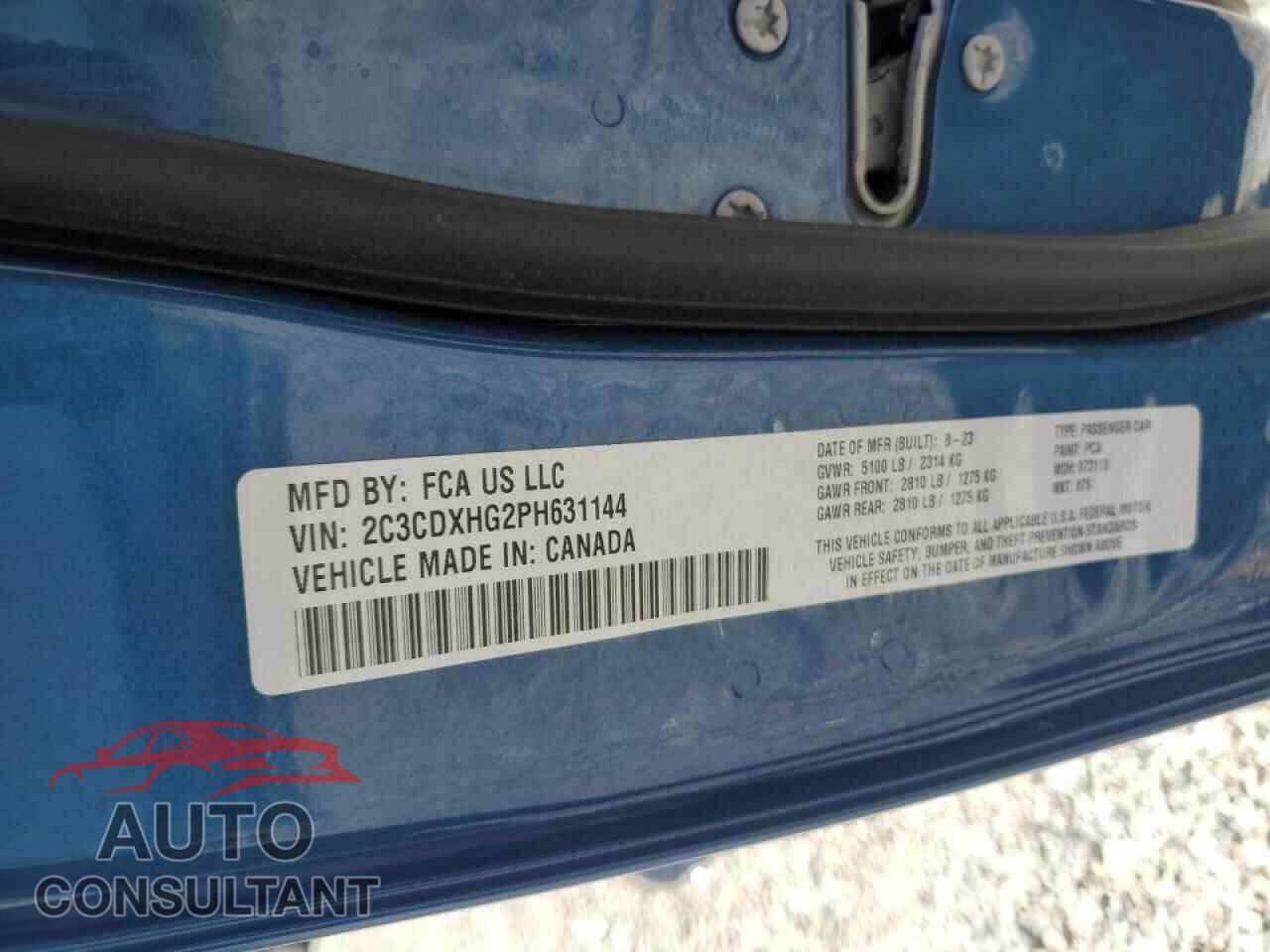 DODGE CHARGER 2023 - 2C3CDXHG2PH631144