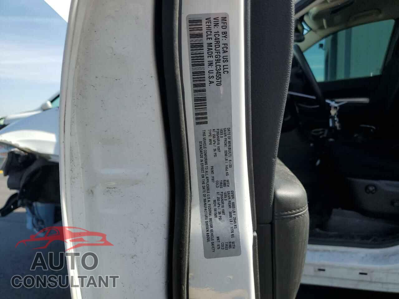 DODGE DURANGO 2020 - 1C4RDJFG9LC345570