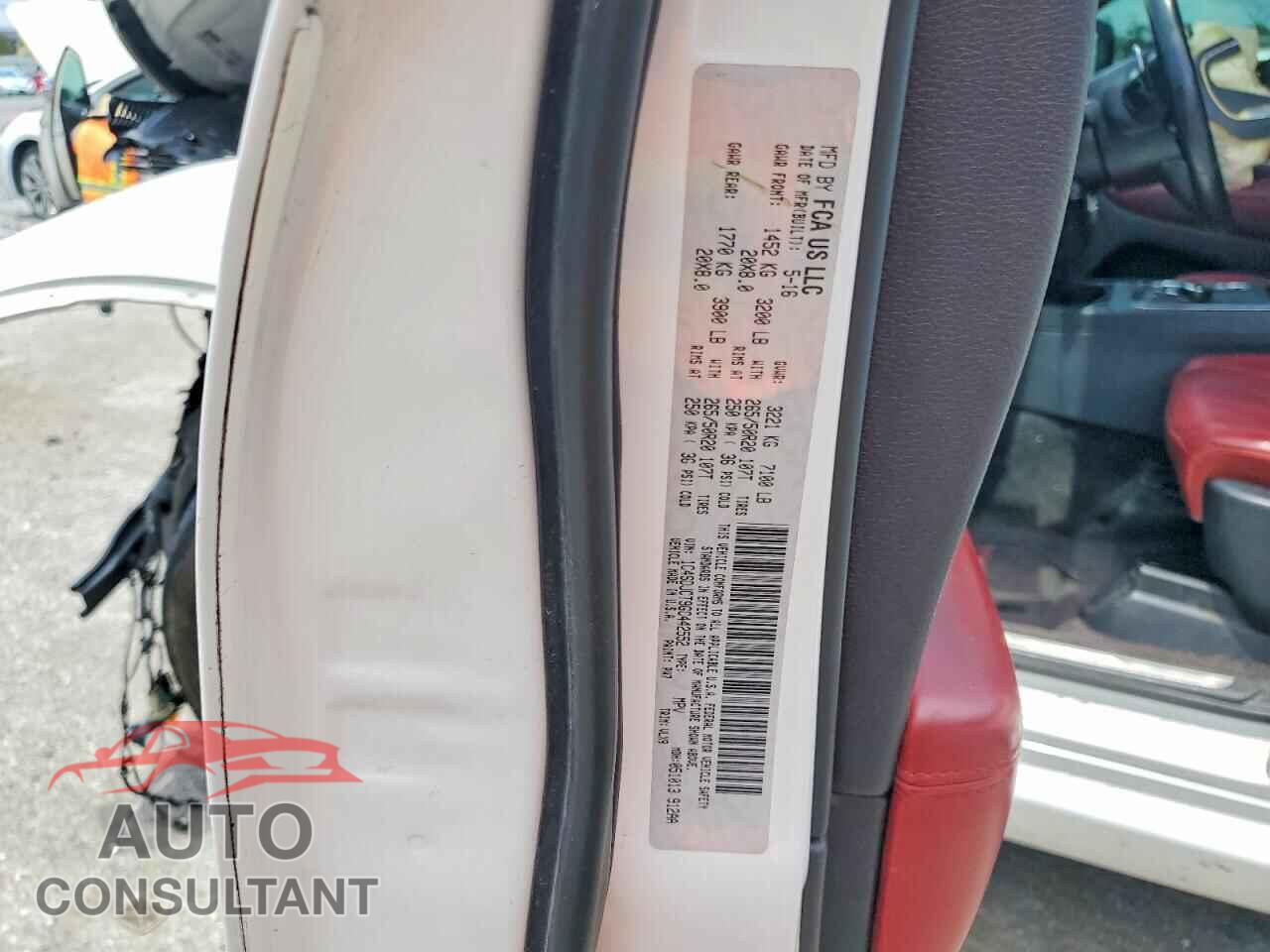 DODGE DURANGO 2016 - 1C4SDJCT9GC442552