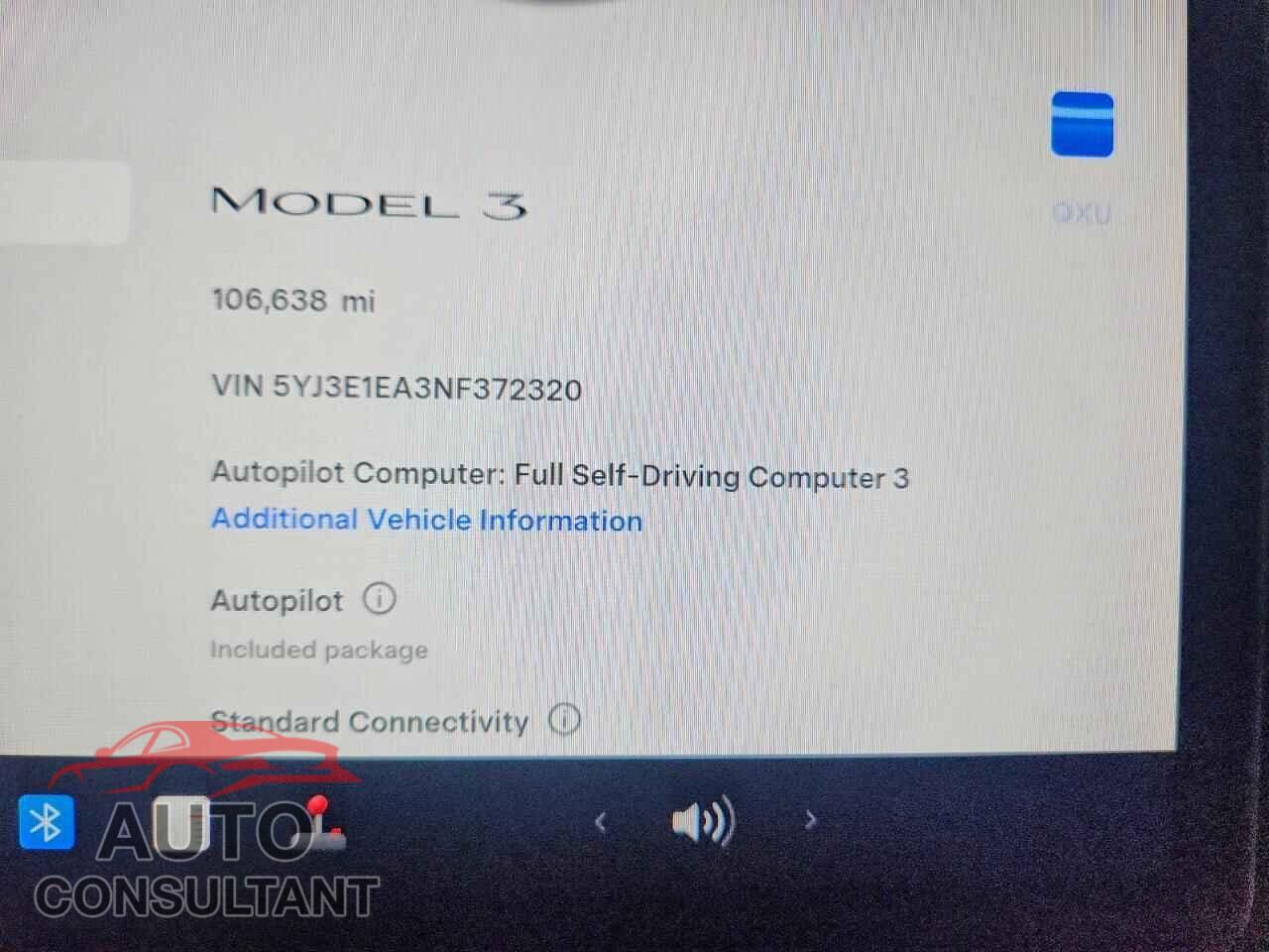 TESLA MODEL 3 2022 - 5YJ3E1EA3NF372320