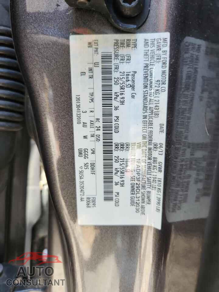 FORD FOCUS 2013 - 1FADP3F29DL312030