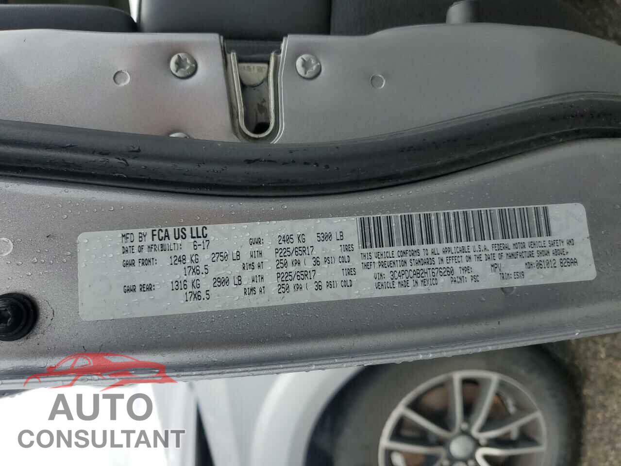DODGE JOURNEY 2017 - 3C4PDCAB2HT676260