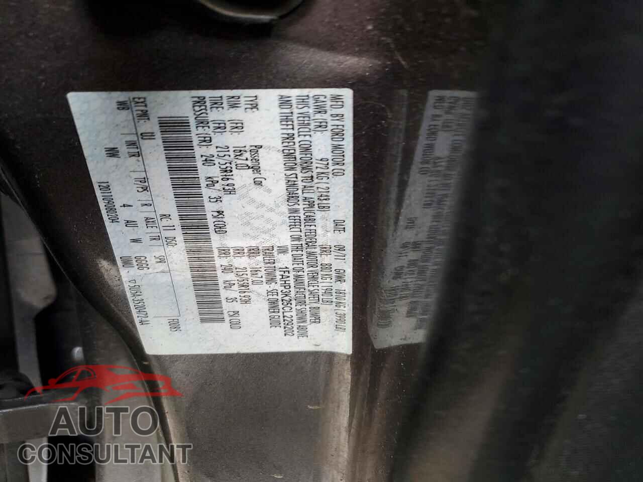 FORD FOCUS 2012 - 1FAHP3K25CL229202