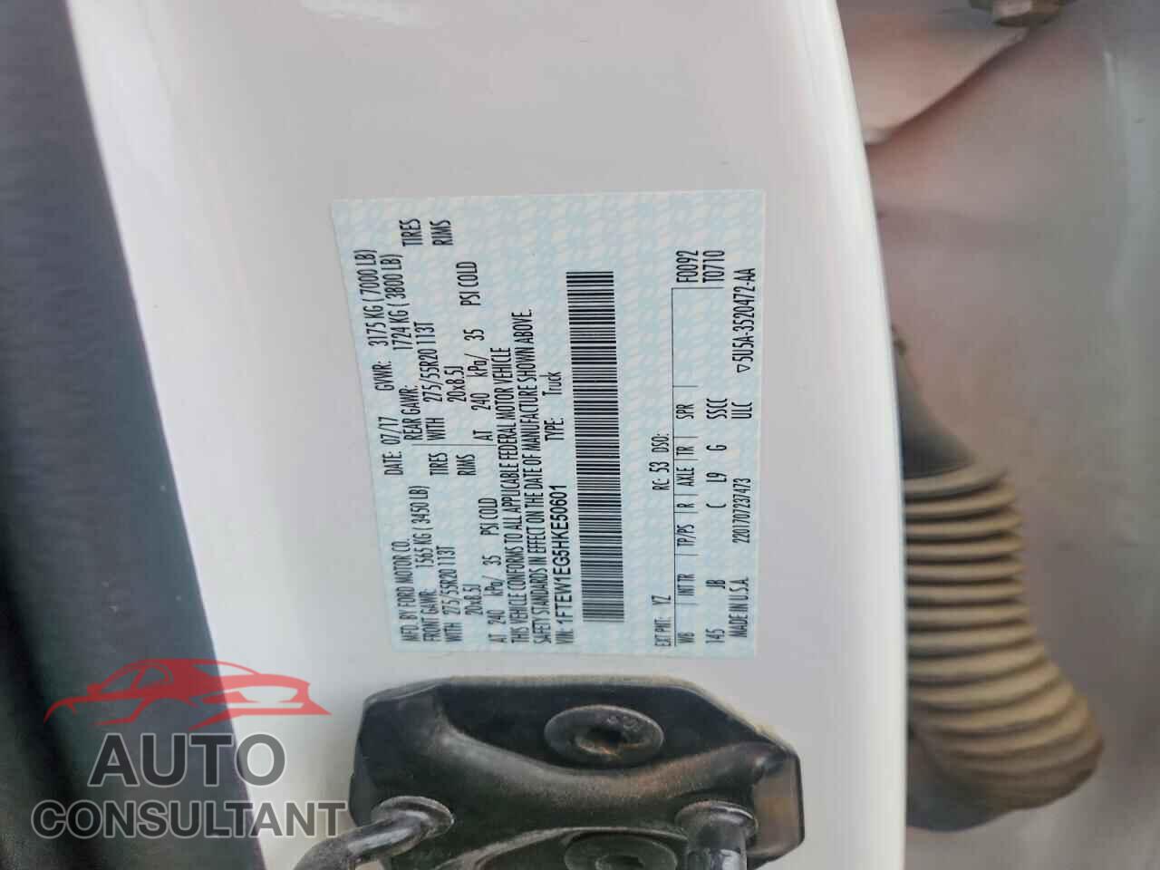 FORD F150 2017 - 1FTEW1EG5HKE50601