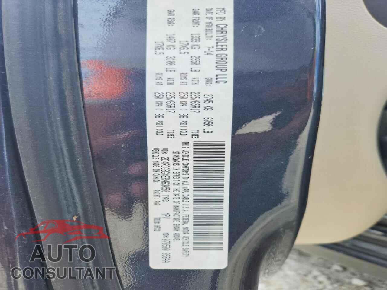 DODGE CARAVAN 2014 - 2C4RDGBGXER463050