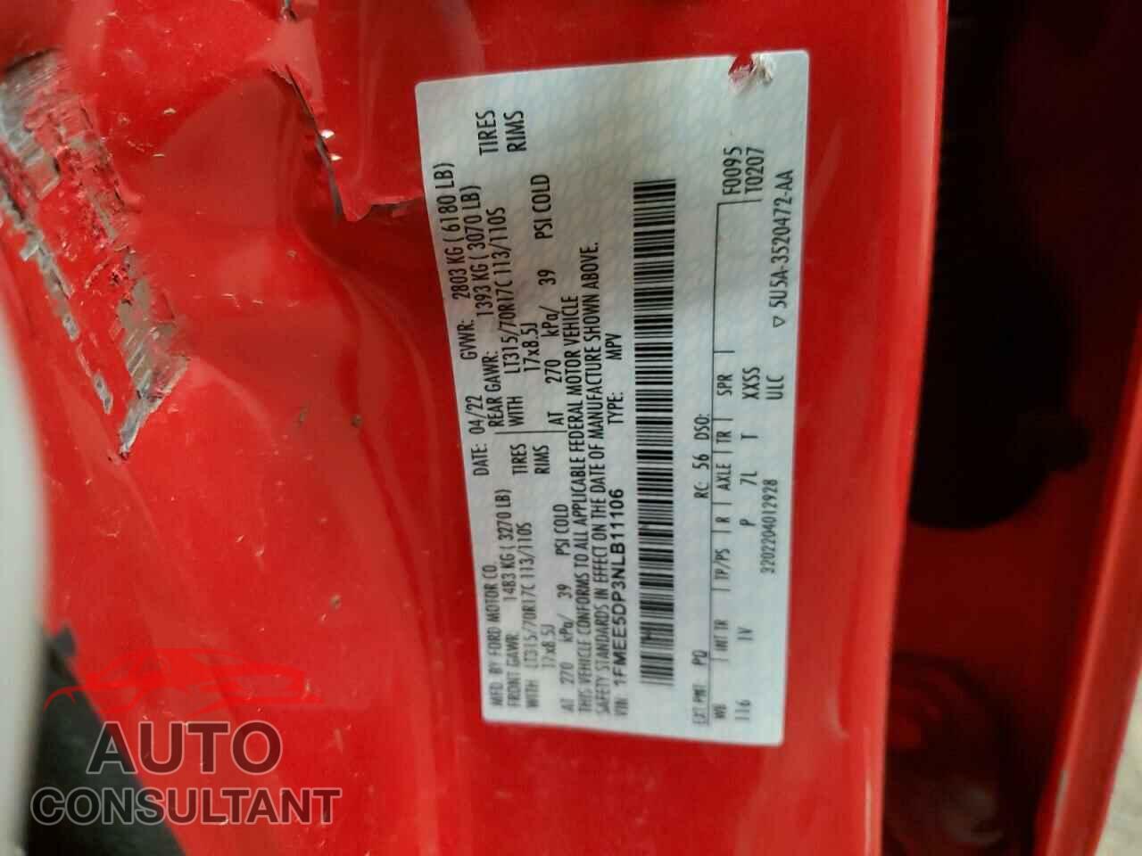 FORD BRONCO 2022 - 1FMEE5DP3NLB11106