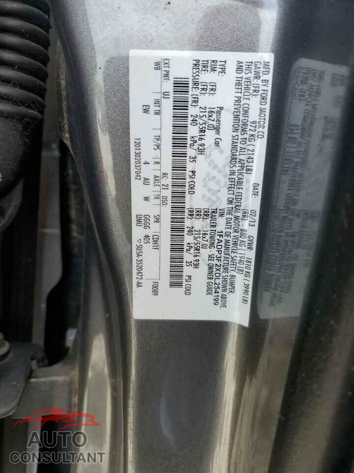FORD FOCUS 2013 - 1FADP3F2XDL254199