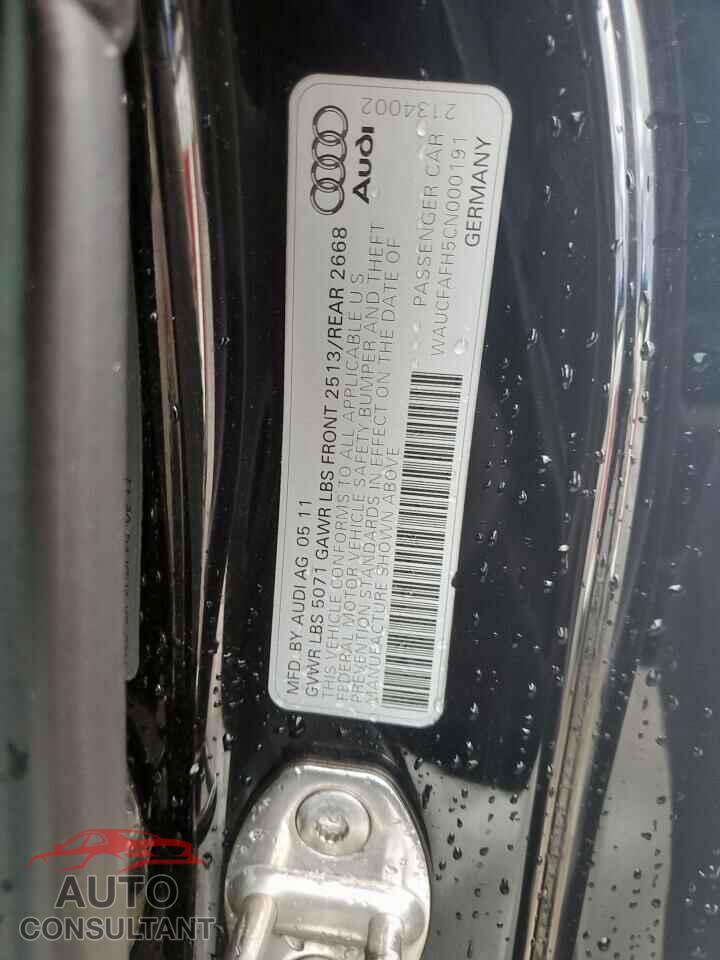 AUDI A5 2012 - WAUCFAFH5CN000191