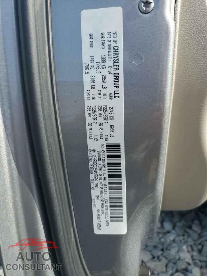 DODGE CARAVAN 2014 - 2C4RDGCG2ER427674