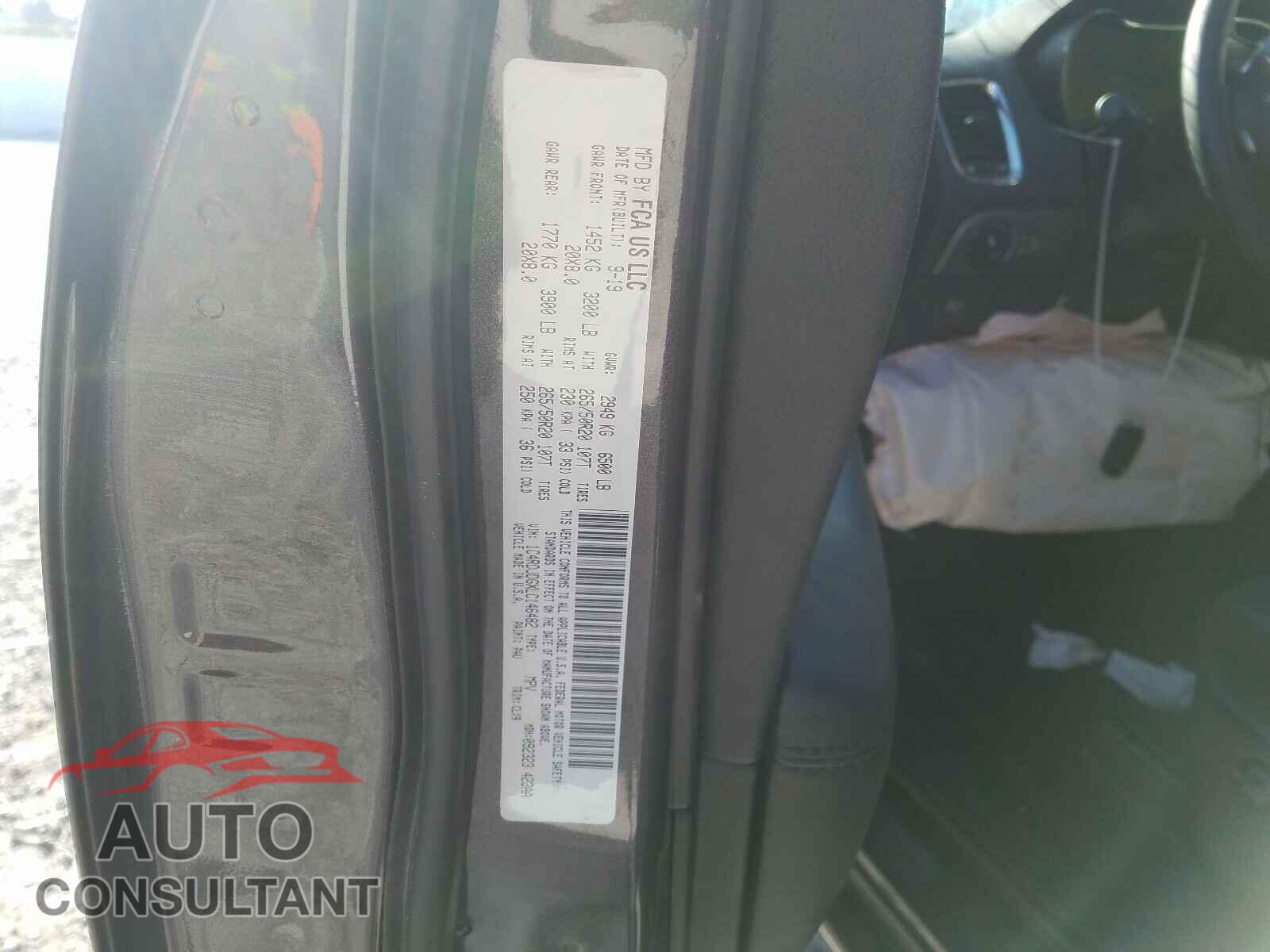 DODGE DURANGO 2020 - 1C4RDJDGXLC146482