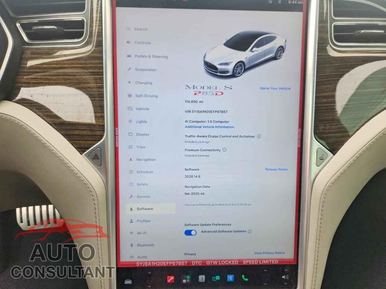 TESLA MODEL S 2014 - 5YJSA1H20EFP67857