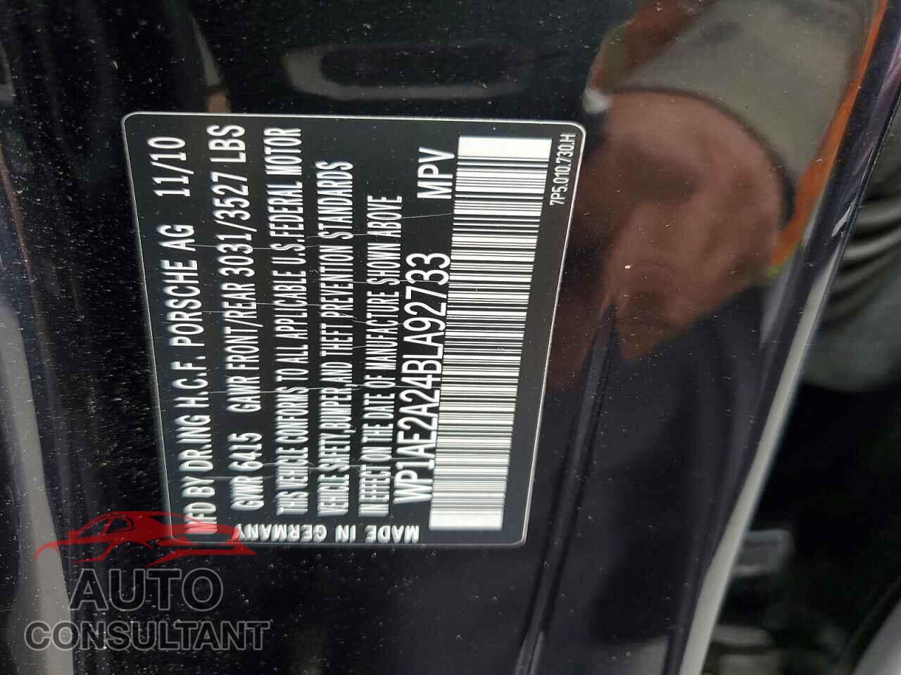 PORSCHE CAYENNE 2011 - WP1AE2A24BLA92733