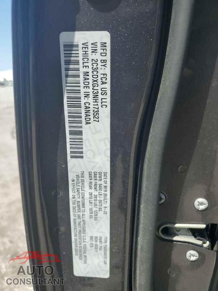 DODGE CHARGER 2022 - 2C3CDXGJ3NH173527