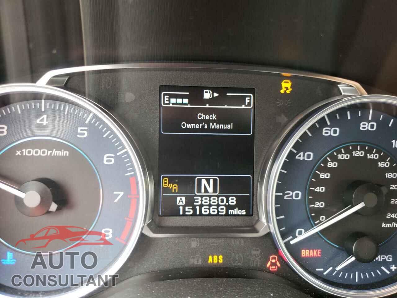 SUBARU CROSSTREK 2016 - JF2GPAKC4G8298024