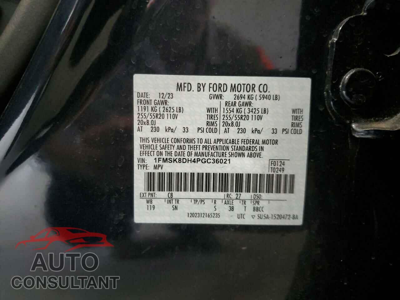 FORD EXPLORER 2023 - 1FMSK8DH4PGC36021
